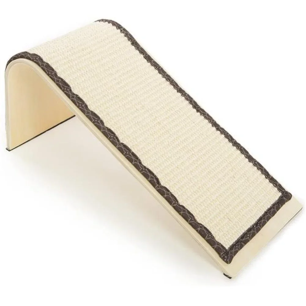 Sisal Angle Cat Scratch Ramp, Includes Catnip - Natural, One Size, Tan